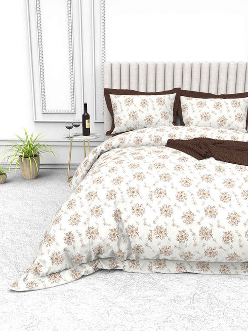 Tuscan Summer 100% Cotton King Size Bedsheet with 2 Pillow Covers -1